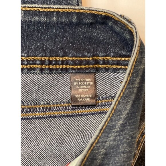 CATO PREMIUM Women's Denim Jeans Size 10 Petite Mid-Rise Boot Cut Deco Pockets - Picture 9 of 15